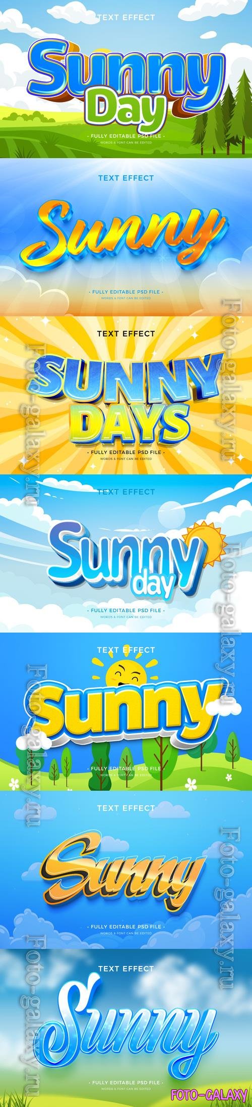 PSD sunny text effect