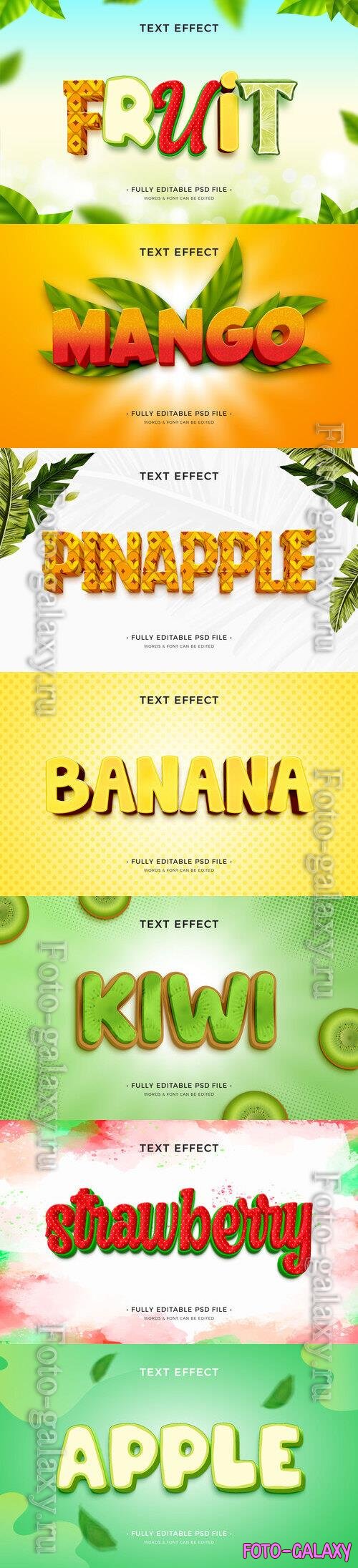 PSD fruit text effect