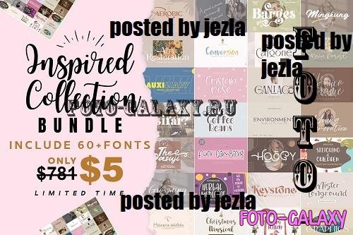 Inspired Collection Bundle - 60 Premium Fonts