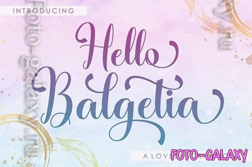 Hello Balgetia font