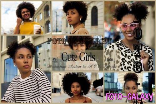 12 Cute Girls Photoshop Actions And ACR Presets, Dark Skin - 2584119