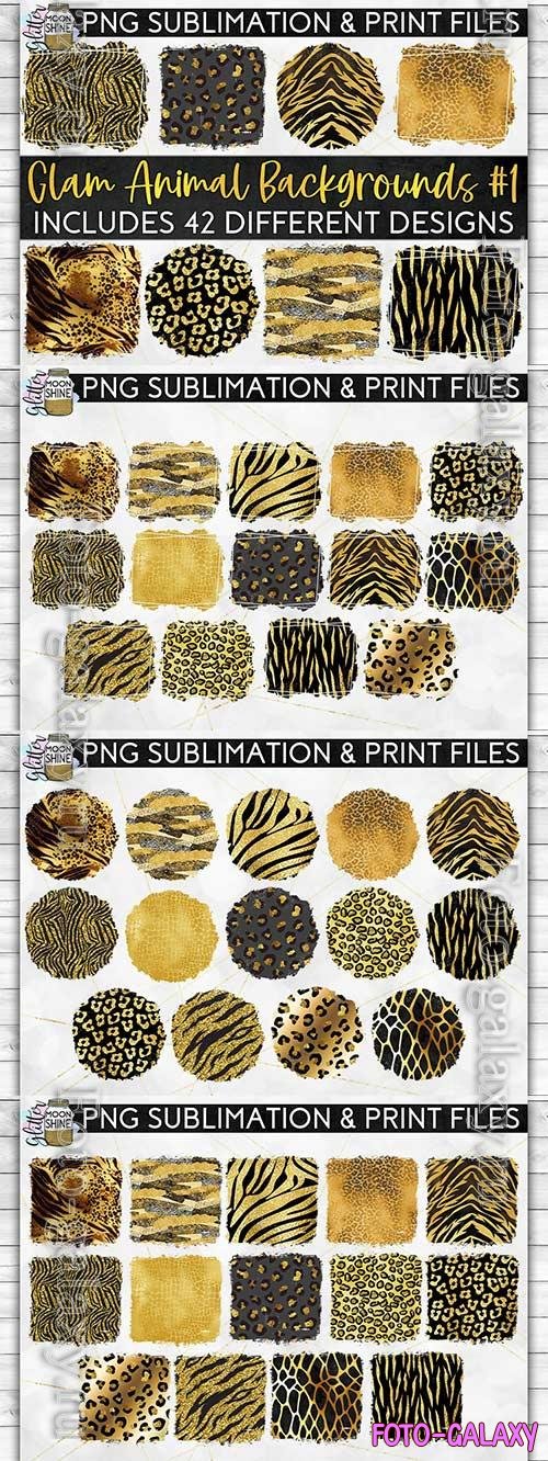 Glam animal print  bundle design elements