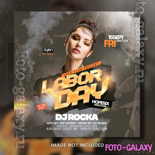 PSD labor day poster