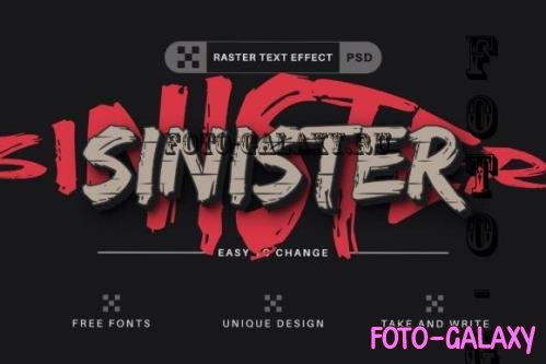 Sinister - Editable Text Effect, Font Style - 16492850