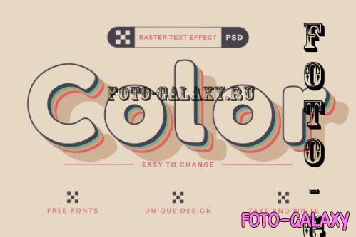 Retro Color - Editable Text Effect - 16512919