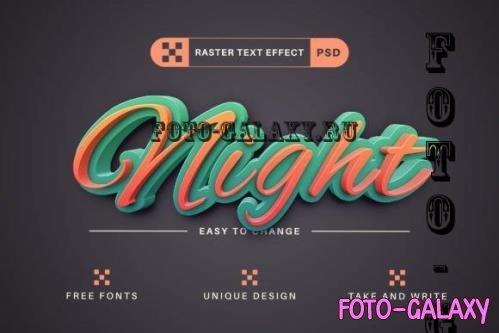 Night - Editable Text Effect, Font Style  - 2592160