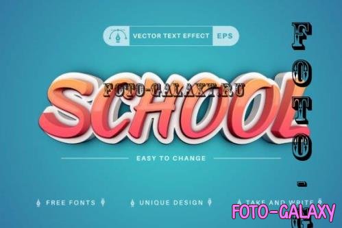 School - Editable Text Effect - 16518585