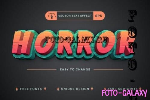 Realistic Horror - Editable Text - 16518939