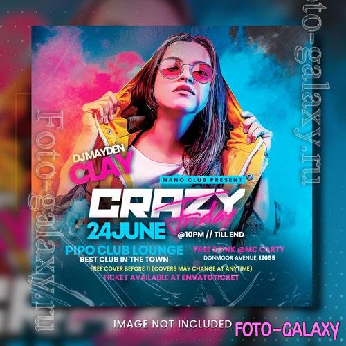 PSD night party poster template vol 3