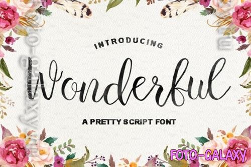 Wonderful Script font