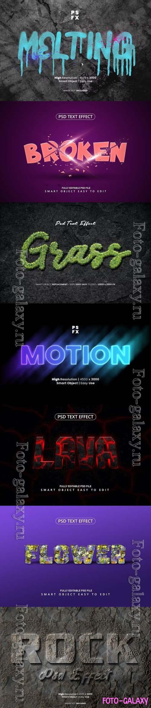 Psd style text effect editable set vol 407