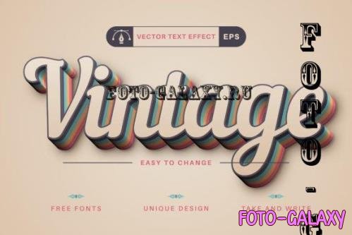Vintage - Editable Text Effect, Font Style  - 2590911