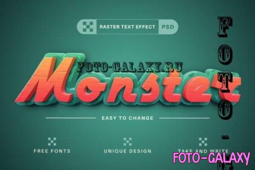 Monster - Editable Text Effect, Font Style  - 2592443