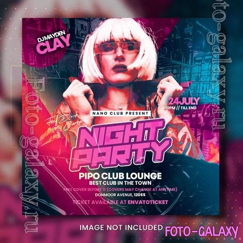 Night club flyer psd vol 2