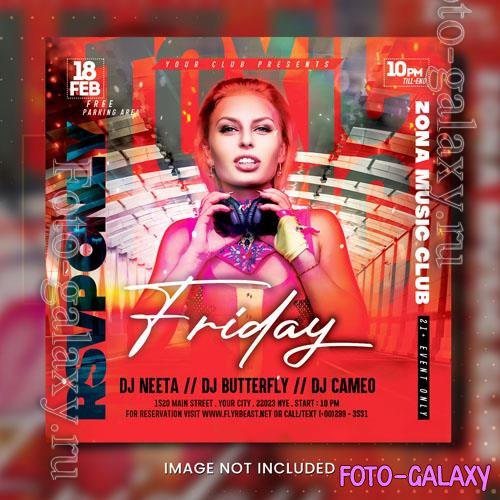 Night club party flyer template
