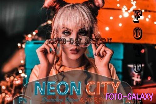 12 Neon City Photoshop Actions And ACR Presets, Cinematic  - 2584216