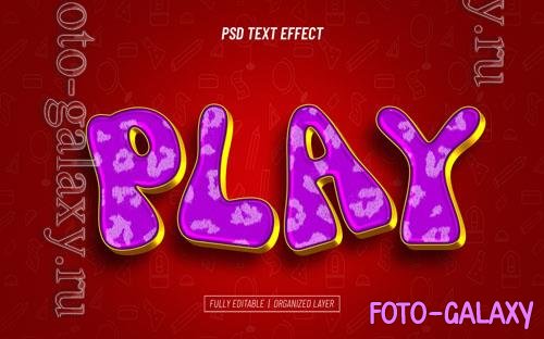 PSD children day play editable text effect