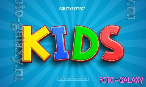 PSD kids editable text effect