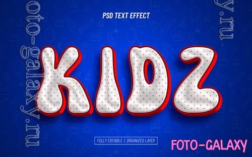 PSD children day kids editable text effect