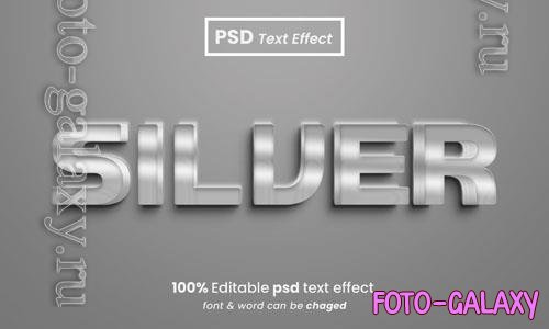 PSD gray background with the word silver in the middle