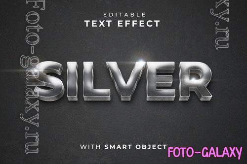 PSD black background with silver text effect