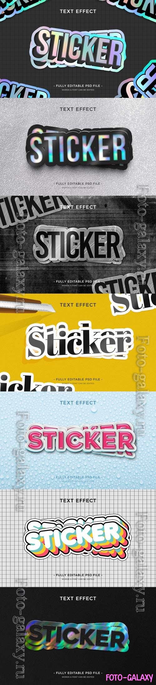 PSD sticker text effect