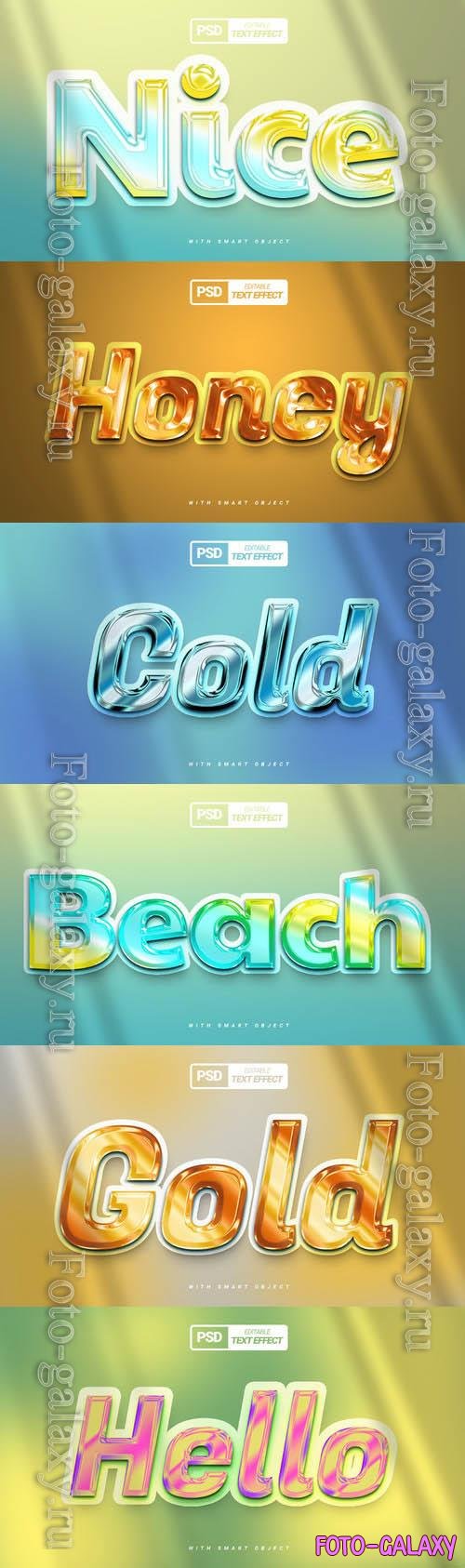 Psd style text effect editable set vol 448