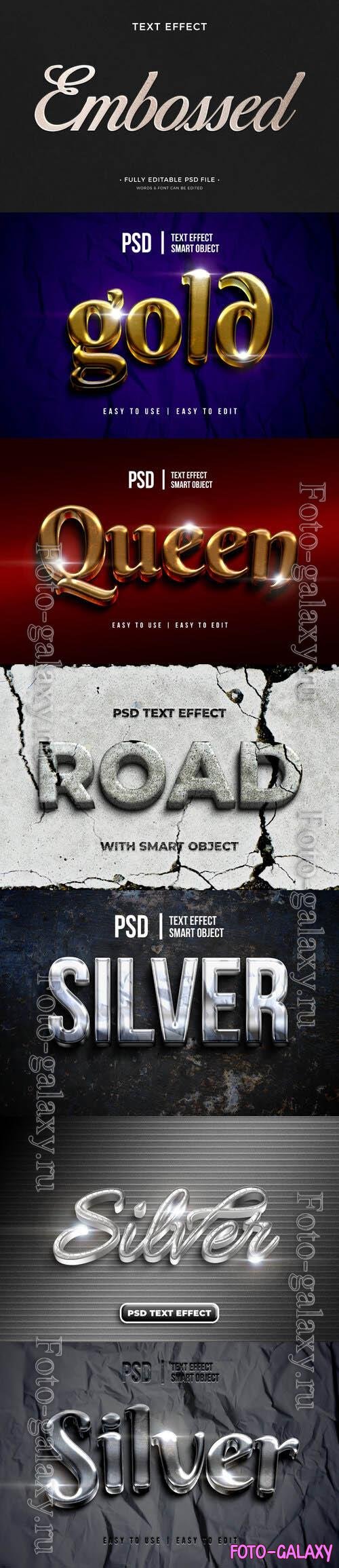 Psd style text effect editable set vol 456