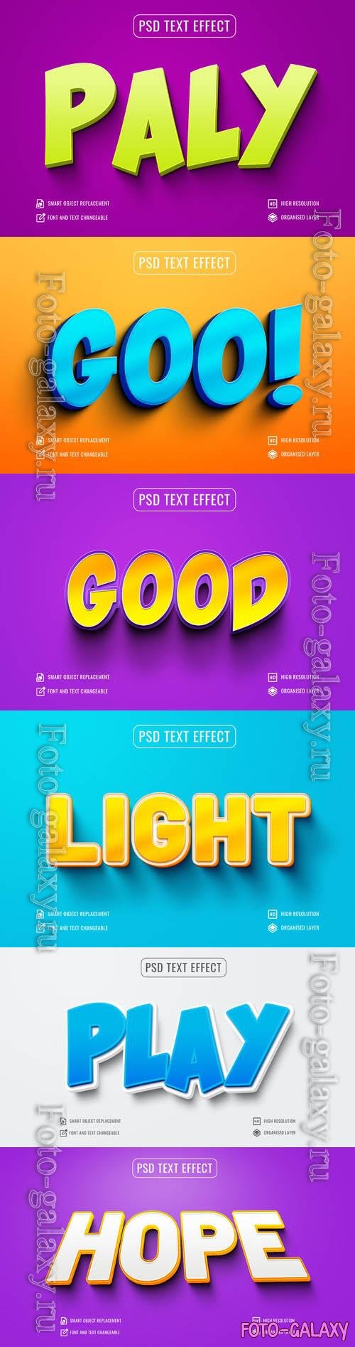 Psd style text effect editable set vol 453