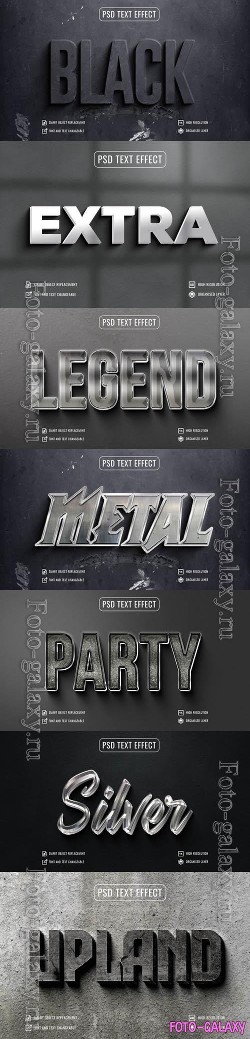 Psd style text effect editable set vol 452