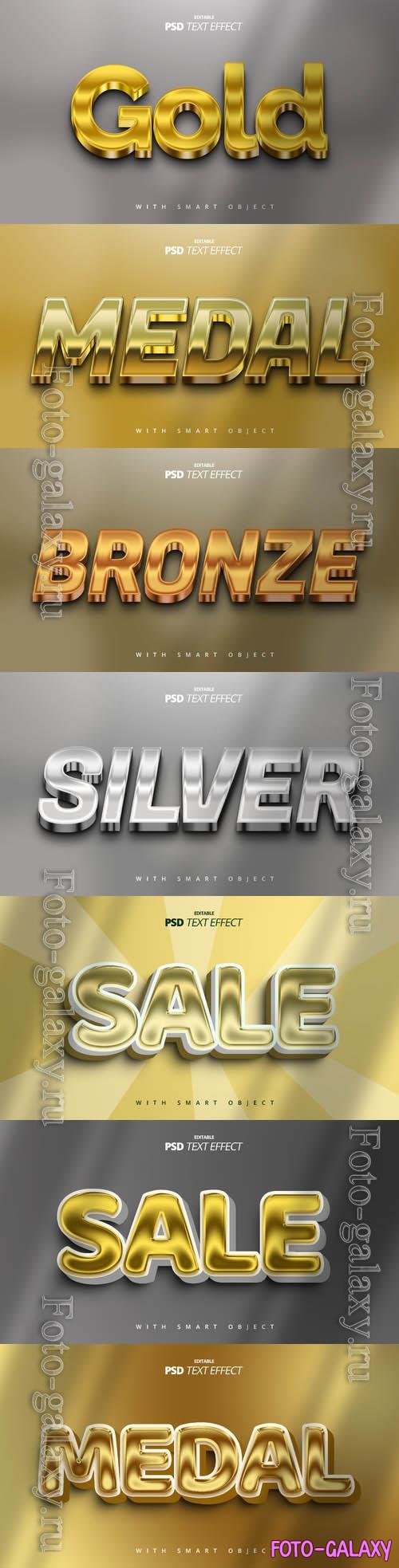 Psd style text effect editable set vol 451