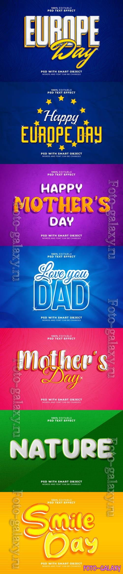 Psd style text effect editable set vol 449