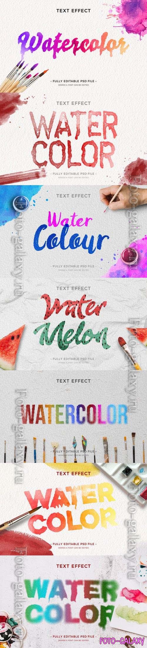 PSD watercolor text effect