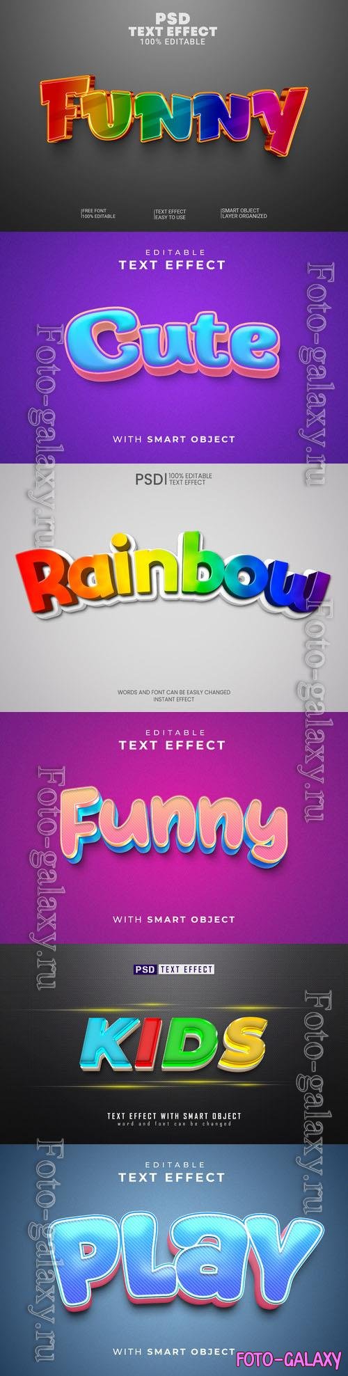 Psd style text effect editable set vol 465