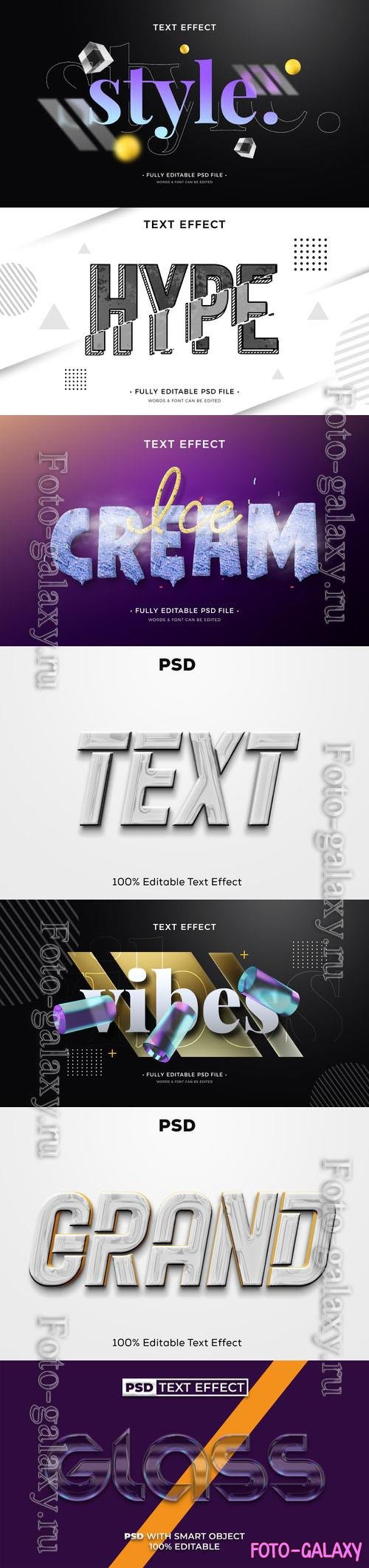 Psd style text effect editable set vol 464