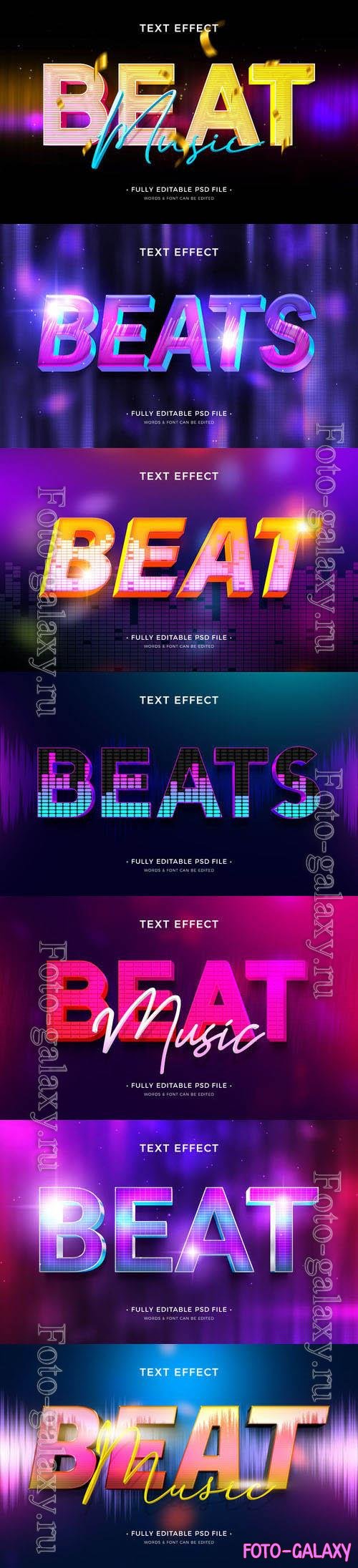 PSD beat text effect