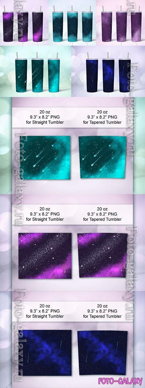 Space tumbler wrap design elements