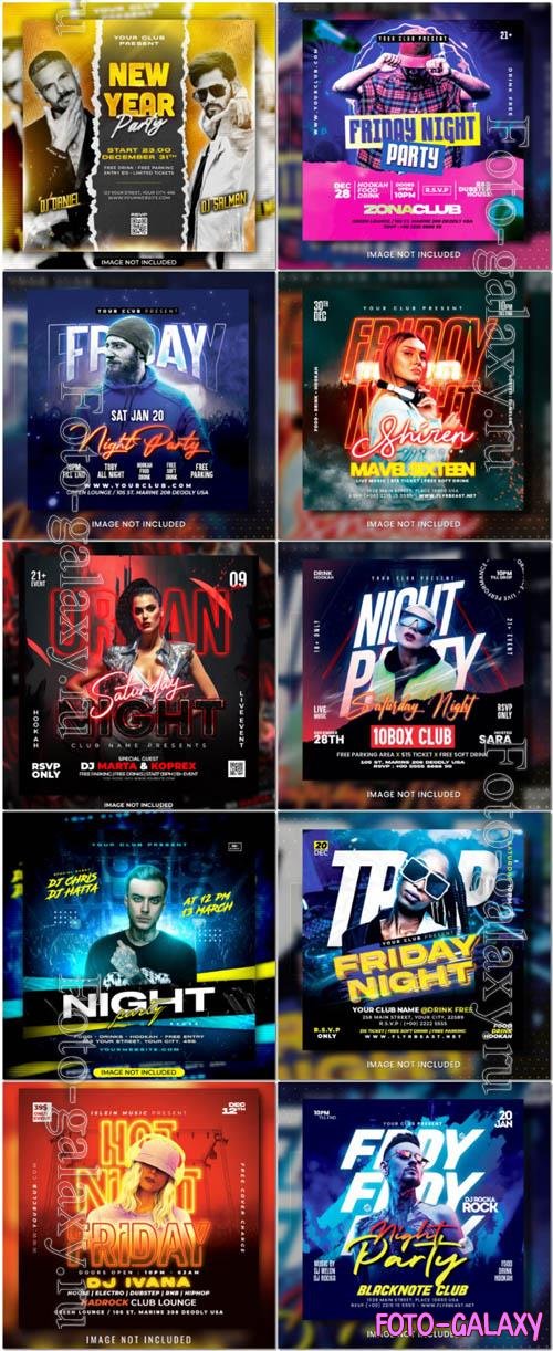 Flyer social media post, psd banner set vol 360