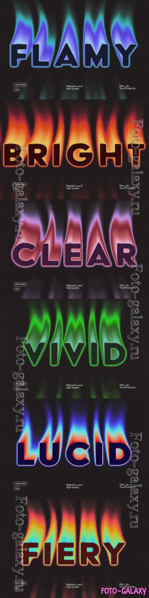 PSD flame text effect