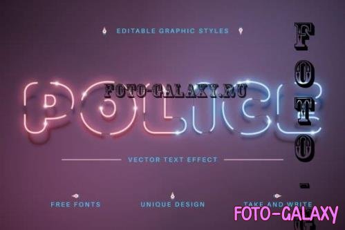 Police Flash - Editable Text Effect - 17645398