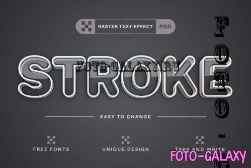 White Stroke - Editable Text Effect - 17670051