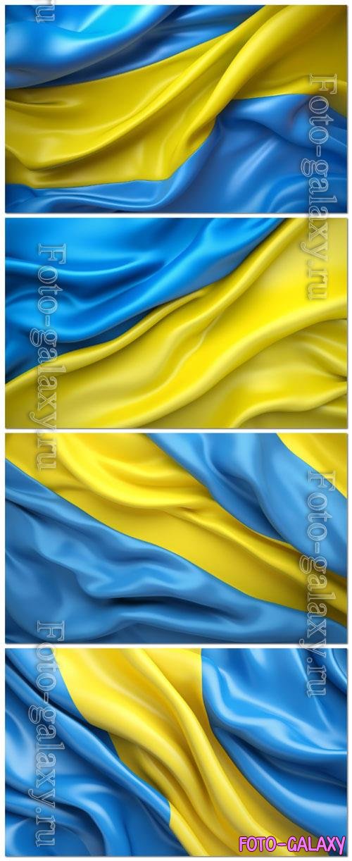Photo ukrainian flag with blue and yellow colors