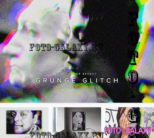 Grunge Glitch PSD Photo Effect - NUFLF8Q