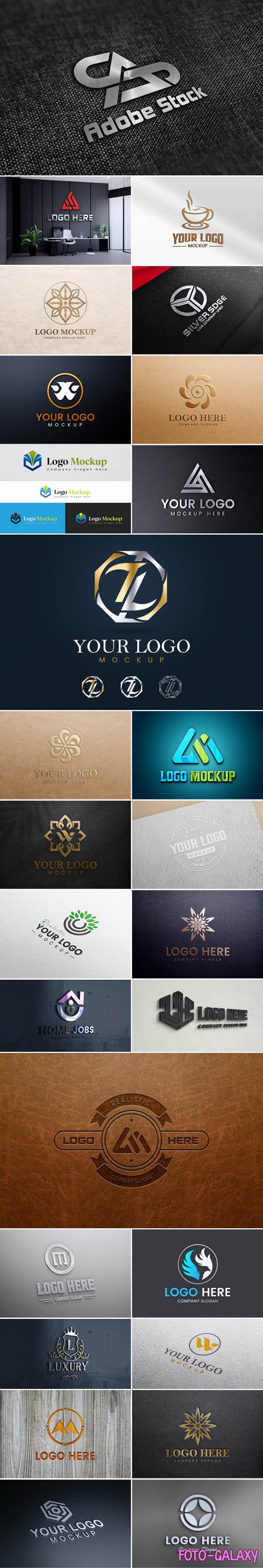 Modern 3D Logos PSD Mockups Collection