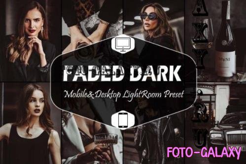 10 Faded Dark Mobile & Desktop Lightroom Presets, Black Warm - 2638209