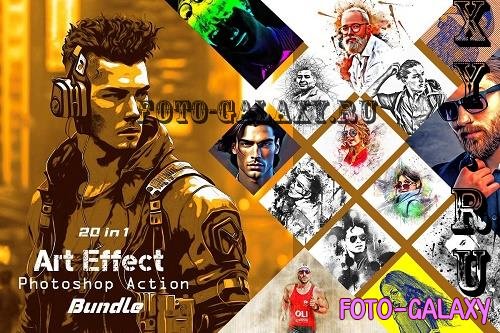 Art Effect Photoshop Actions Bundle - 20 Premium Graphics