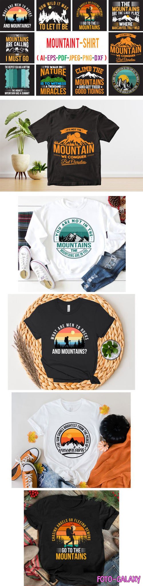17+ Mountain T-Shirt Vector Design Templates