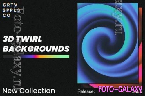 CreativeMarket - Abstract Twirl Backgrounds - 21336420