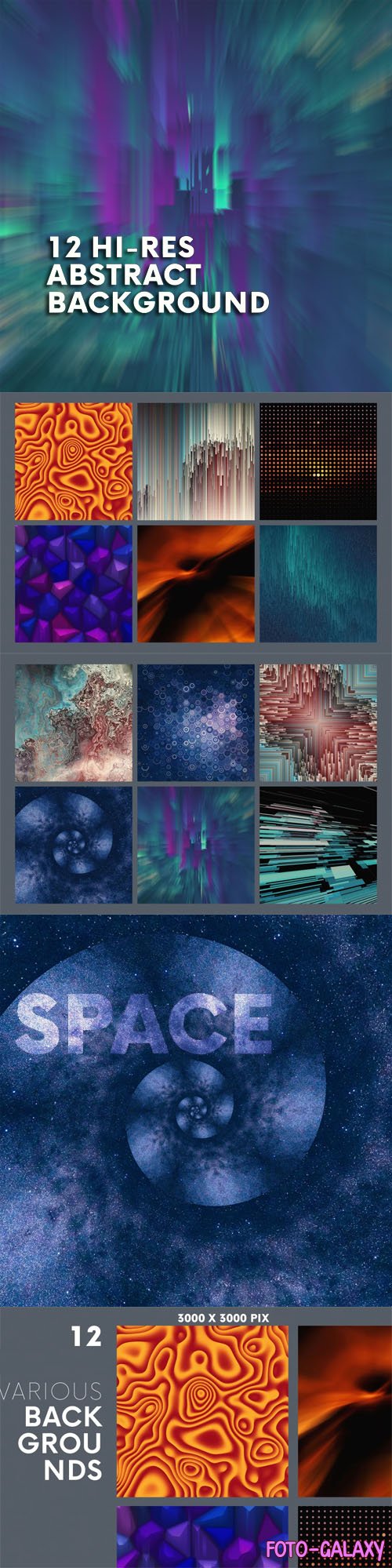 12 Hi-Res Abstract Overlays for Photoshop [Vol.2]