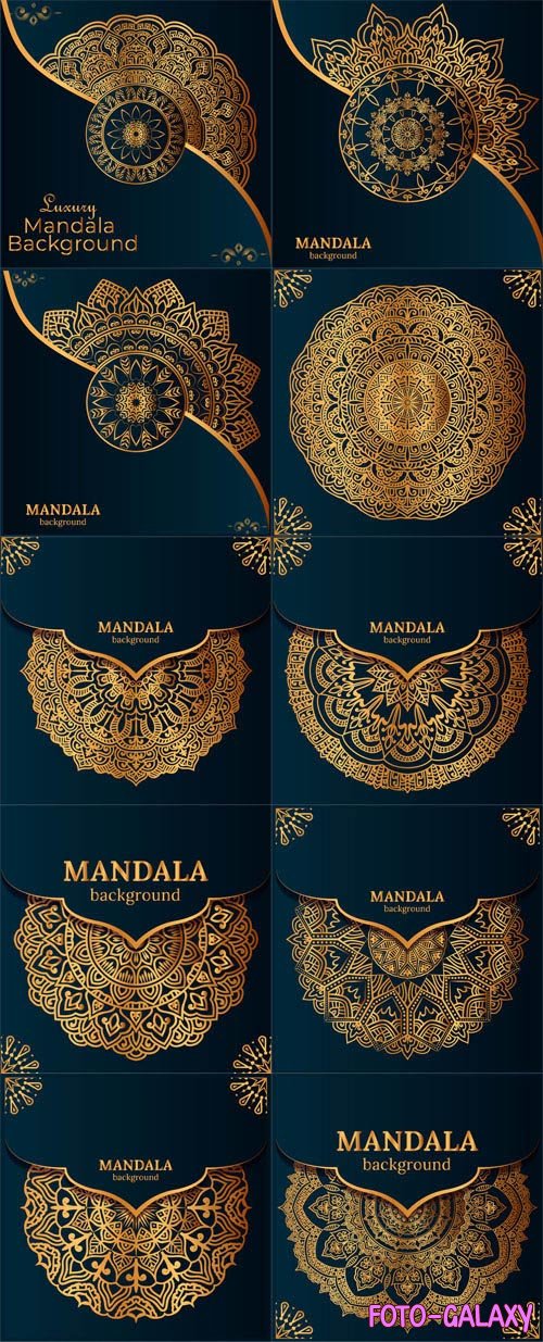 Luxury Mandala Backgrounds Pack - Vector Design Templates